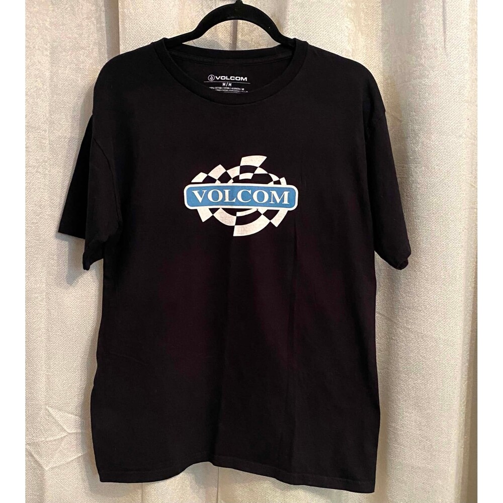 Volcom Black Graphic Logo T-Shirt Men’s Medium 100% Cotton Casual Skate Tee